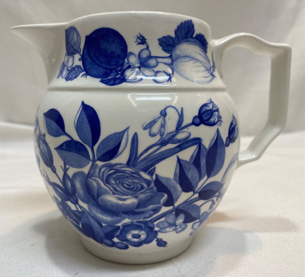 Portmeirion HARVEST BLUE Pitcher Milk Water Juice 5" England 1995